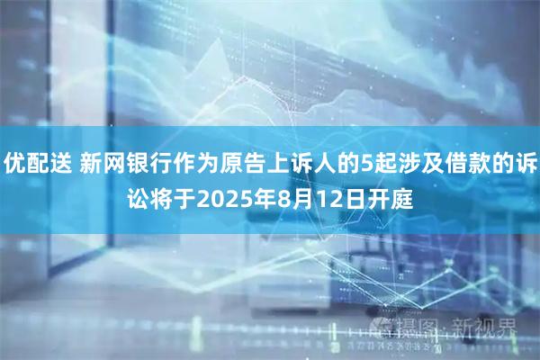 优配送 新网银行作为原告上诉人的5起涉及借款的诉讼将于2025年8月12日开庭
