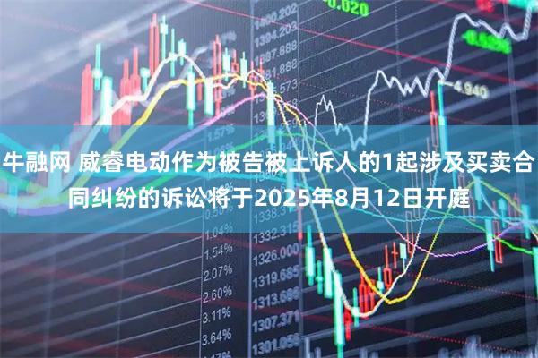 牛融网 威睿电动作为被告被上诉人的1起涉及买卖合同纠纷的诉讼将于2025年8月12日开庭