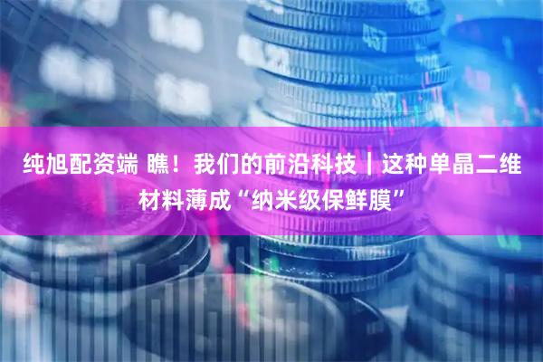 纯旭配资端 瞧！我们的前沿科技｜这种单晶二维材料薄成“纳米级保鲜膜”